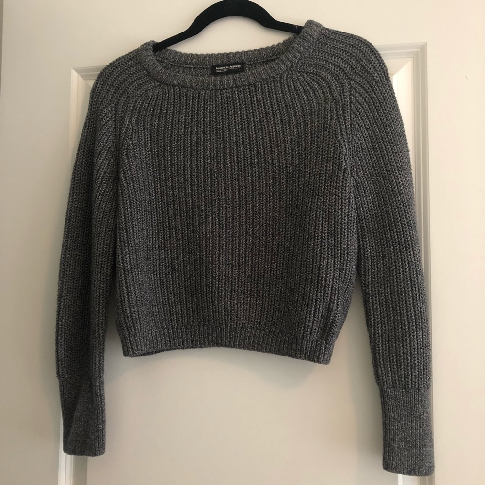 American apparel cropped fisherman’s sweater